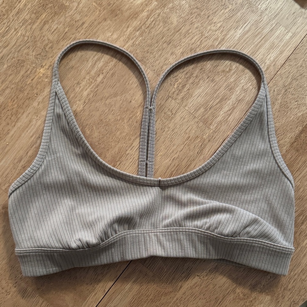 ALO Yoga Tan:Gray Sports Bra. Size Small.